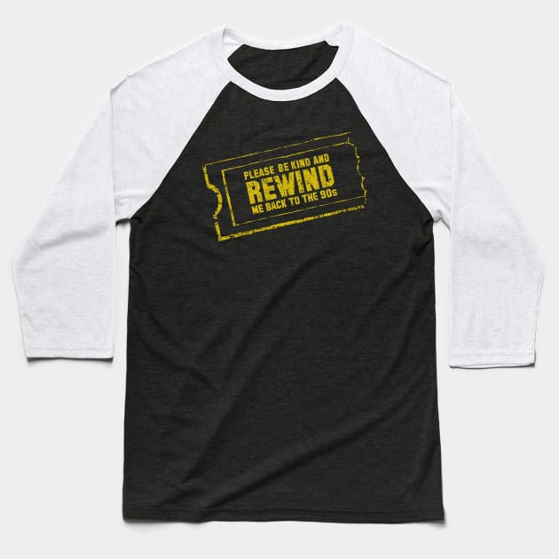 Be Kind, Rewind Baseball T-Shirt by kg07_shirts